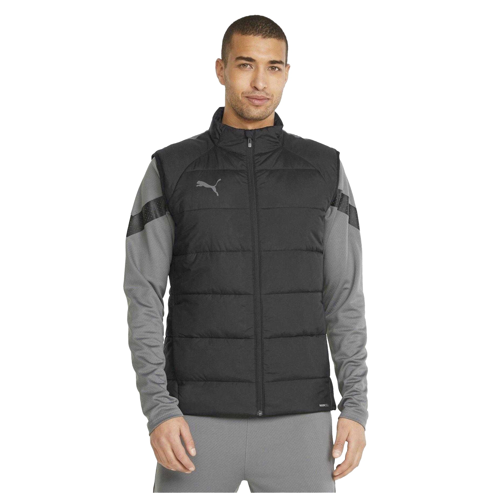Black - Lifestyle - Puma Mens TeamLIGA Quilted Sleeveless Gilet