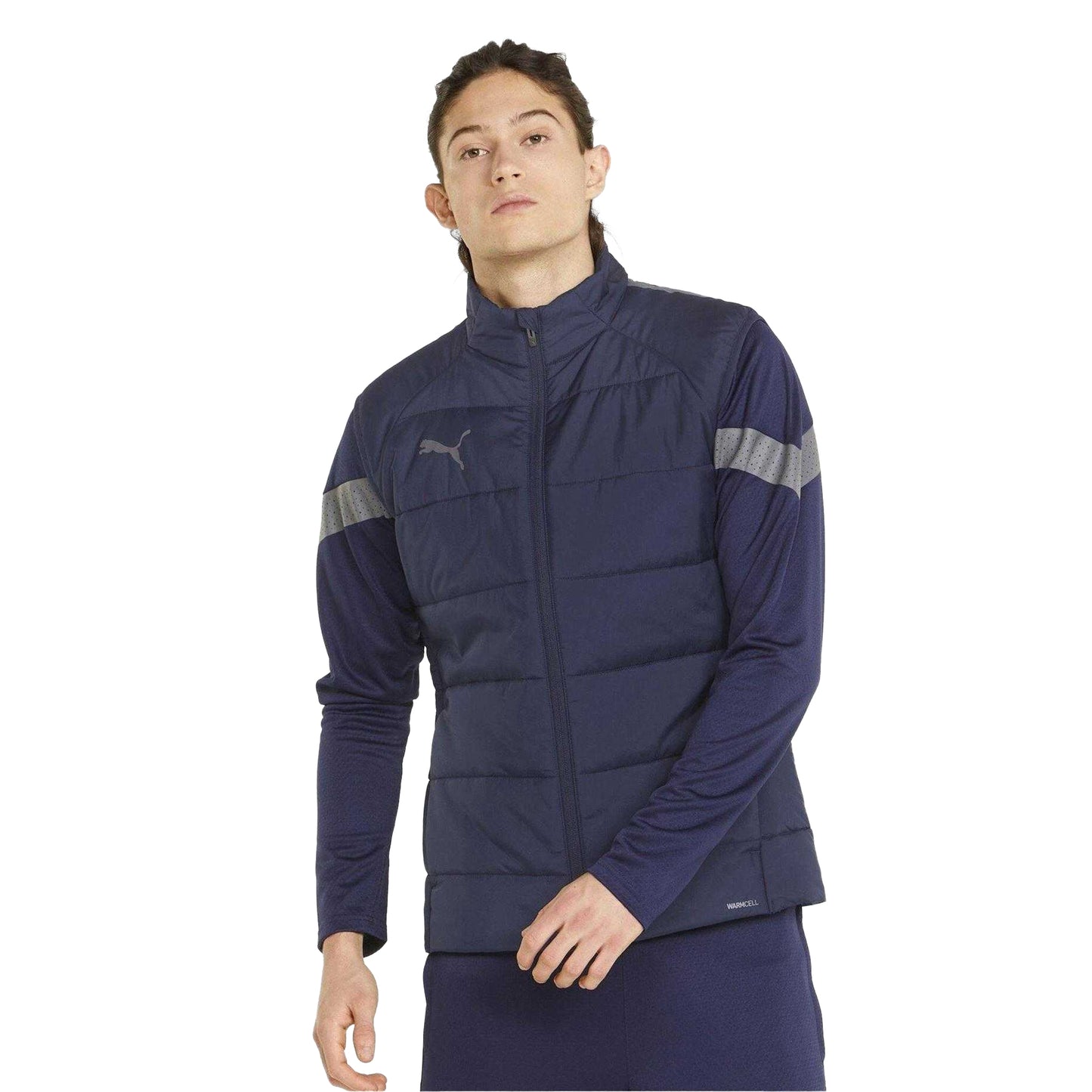 Peacoat - Side - Puma Mens TeamLIGA Quilted Sleeveless Gilet
