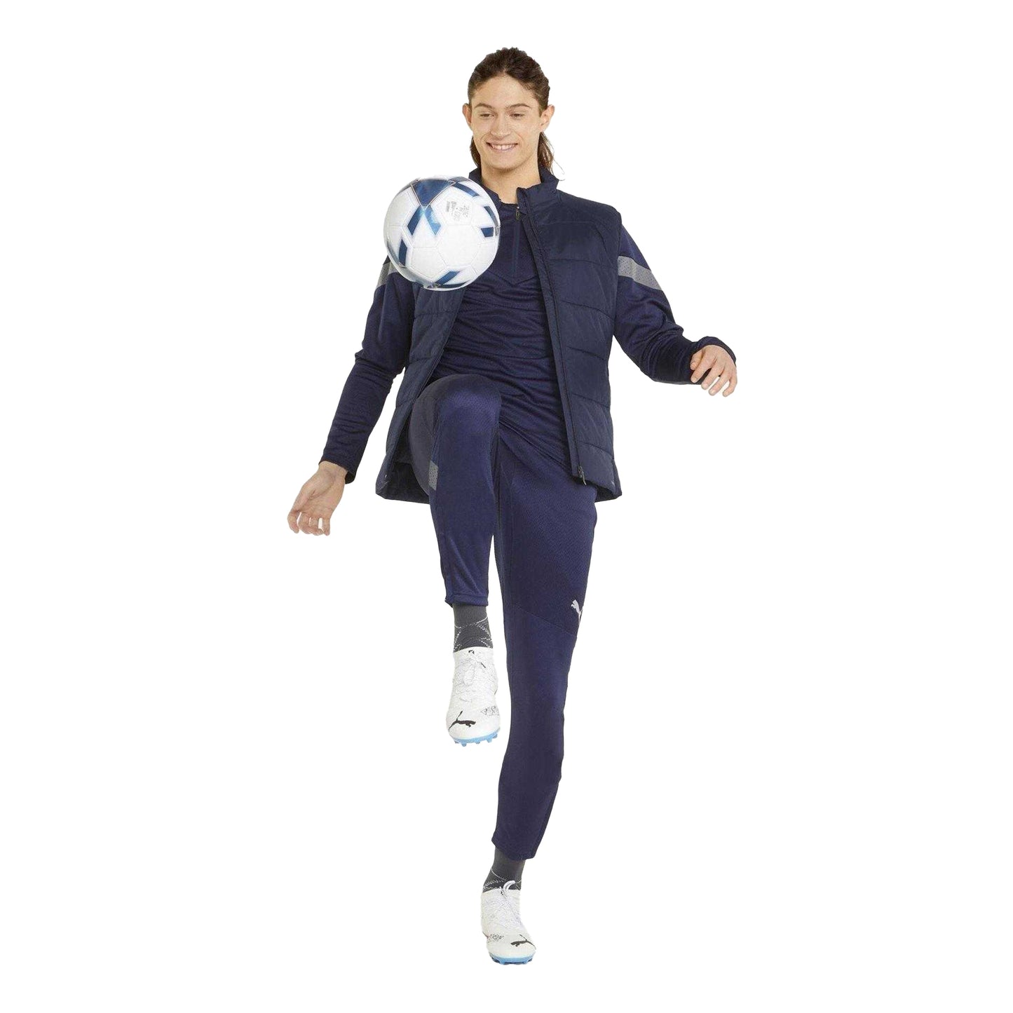 Peacoat - Pack Shot - Puma Mens TeamLIGA Quilted Sleeveless Gilet