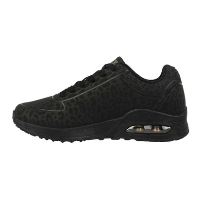 Black-Leopard - Back - Everlast Womens-Ladies Kaiso Trainers