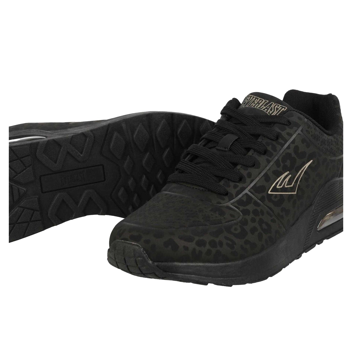 Black-Leopard - Lifestyle - Everlast Womens-Ladies Kaiso Trainers