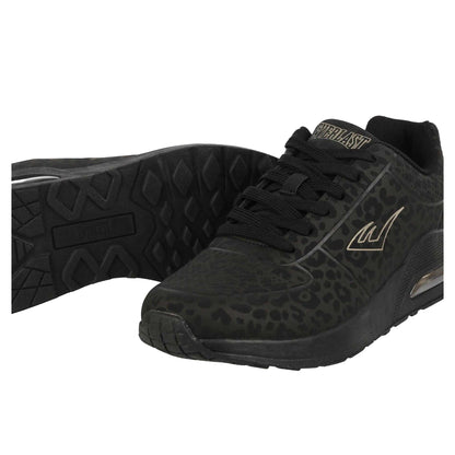 Black-Leopard - Lifestyle - Everlast Womens-Ladies Kaiso Trainers