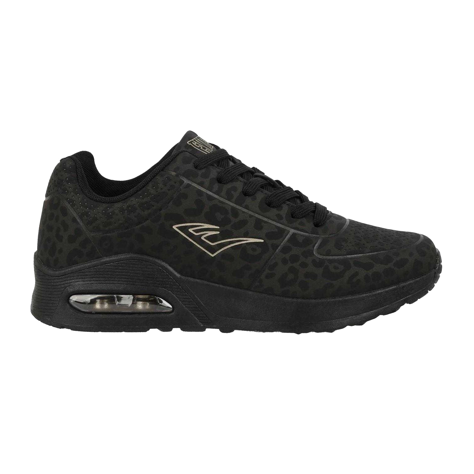 Black-Leopard - Front - Everlast Womens-Ladies Kaiso Trainers