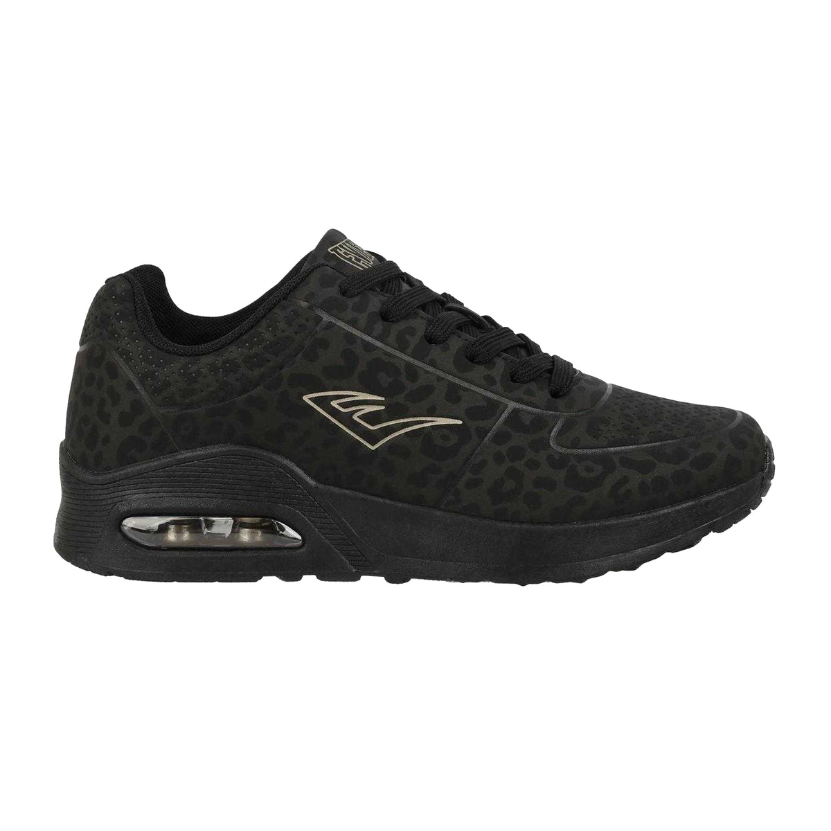Black-Leopard - Front - Everlast Womens-Ladies Kaiso Trainers