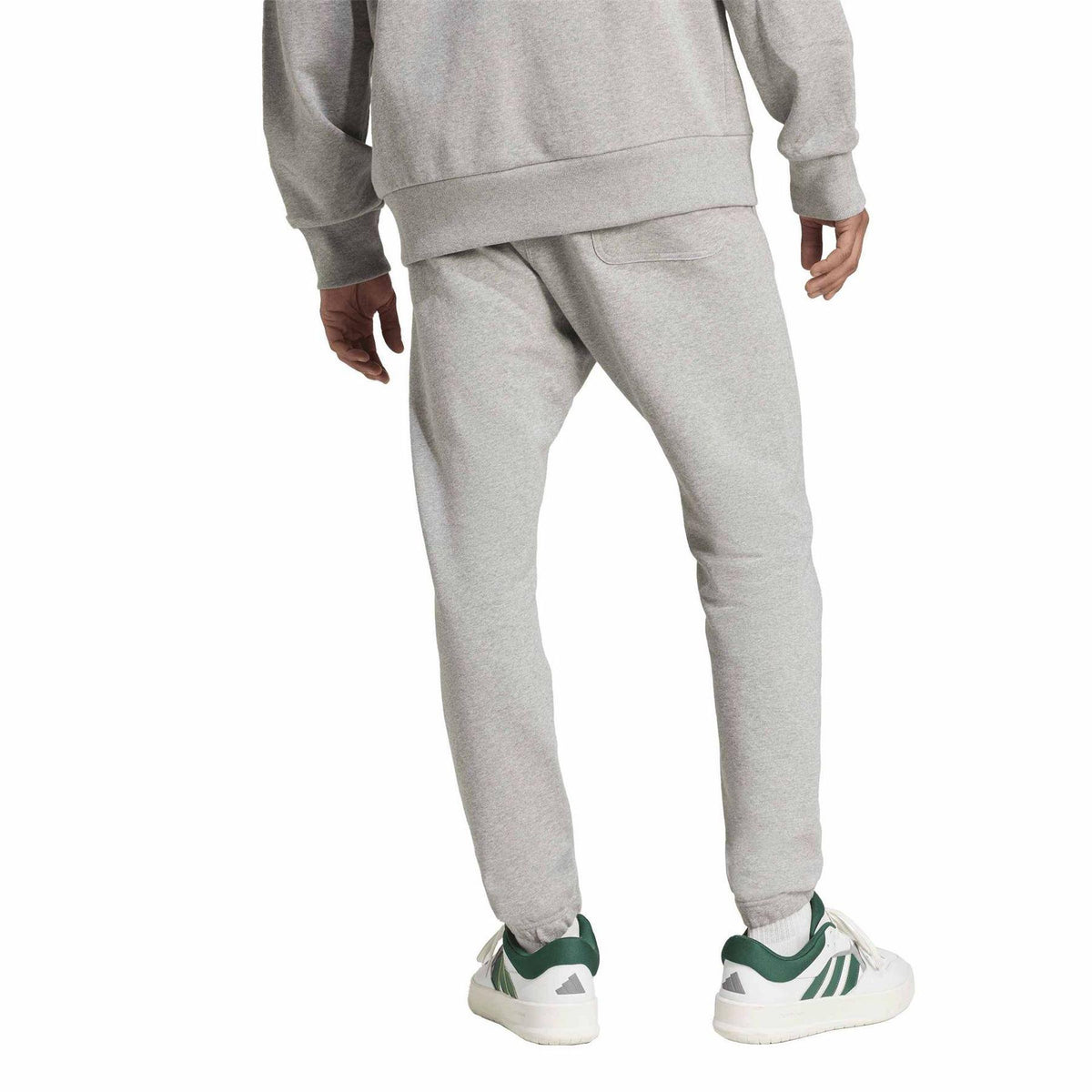 Medium Heather Grey - Back - Adidas Mens Tapered Leg Joggers