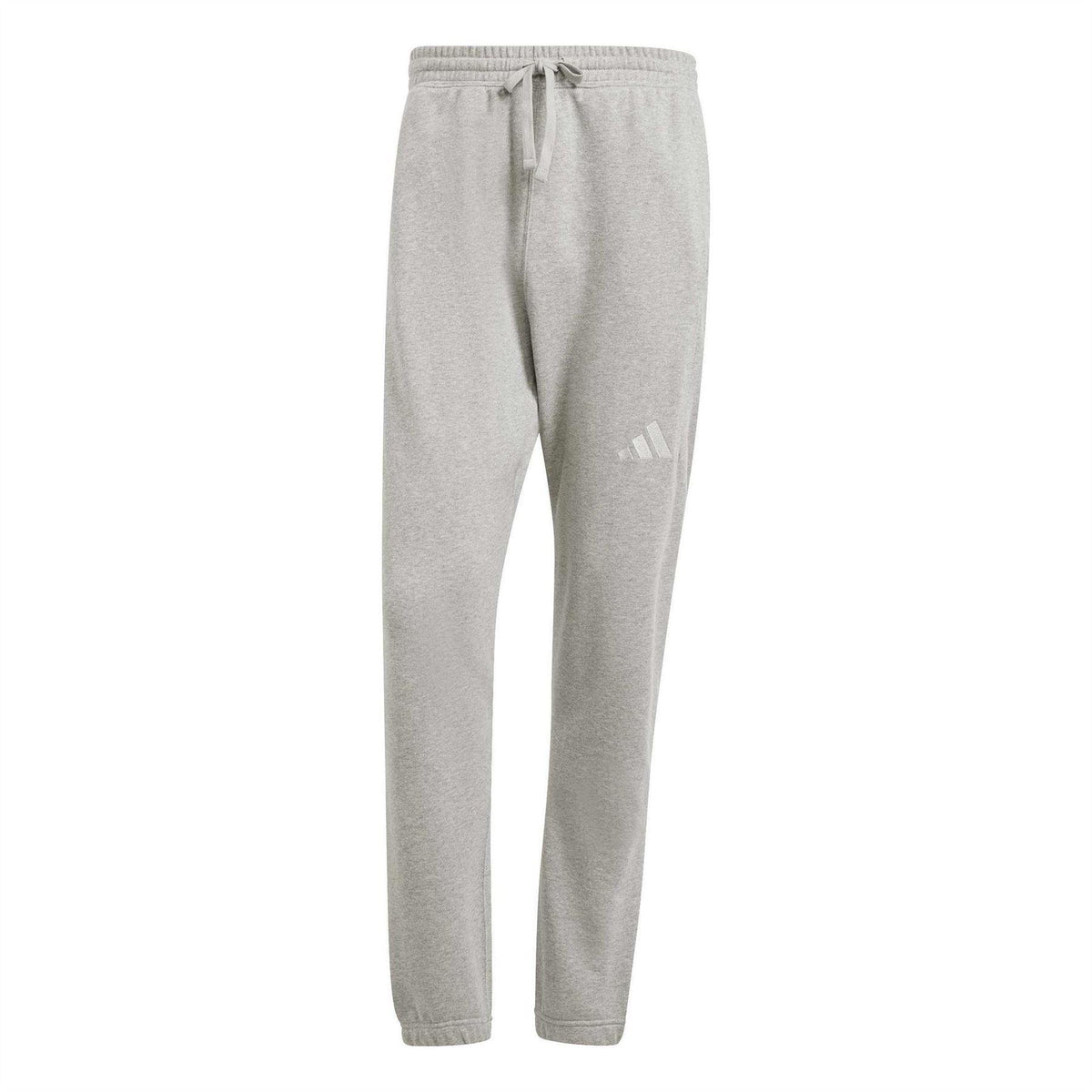 Medium Heather Grey - Front - Adidas Mens Tapered Leg Joggers
