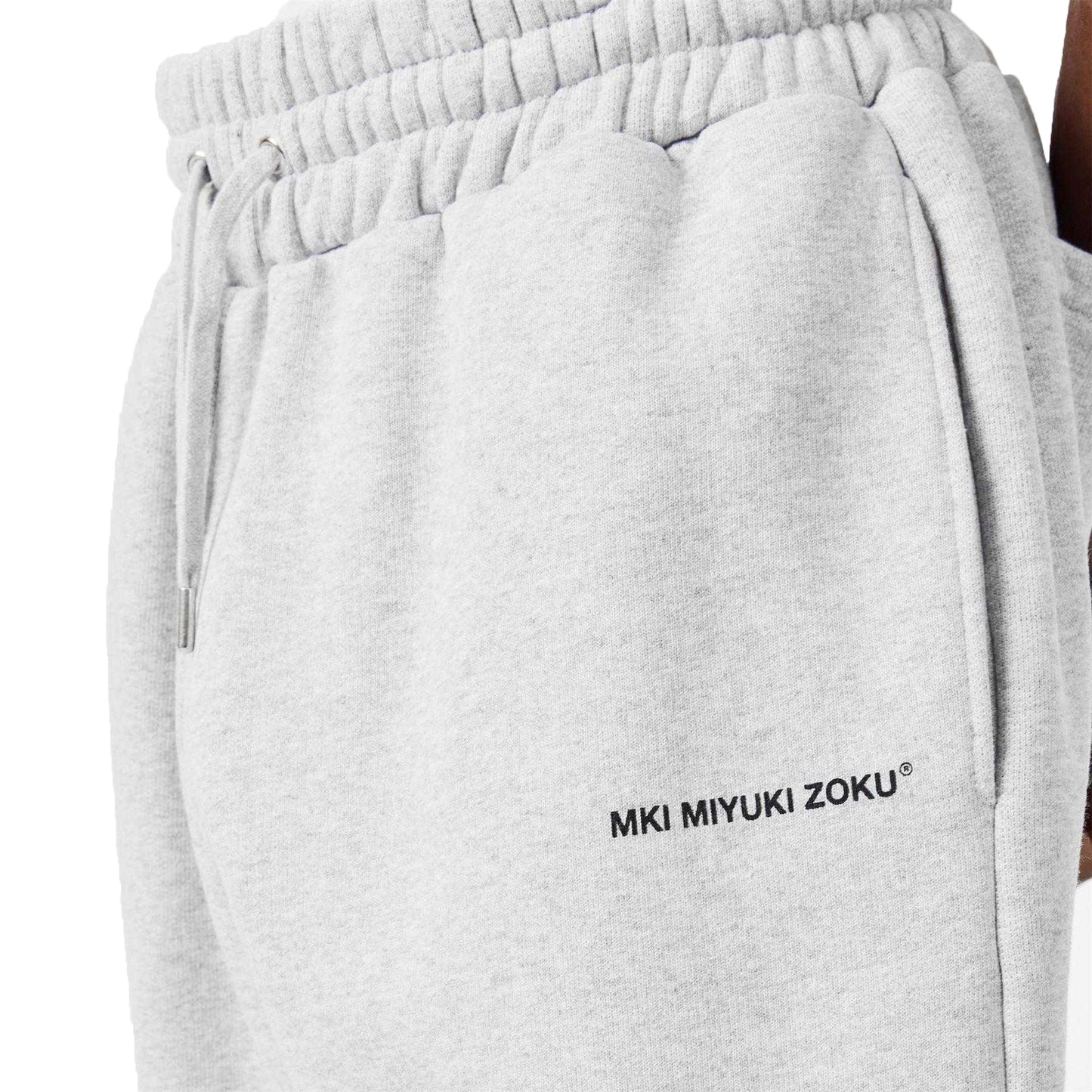 Grey - Side - MKI MIYUKI ZOKU Unisex Adult Relaxed Fit Joggers