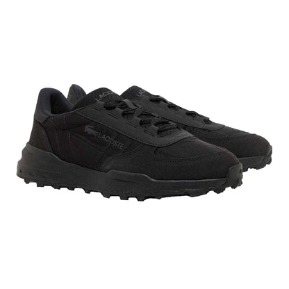 Black - Pack Shot - Lacoste Mens Elite Actevo Suede Shoes