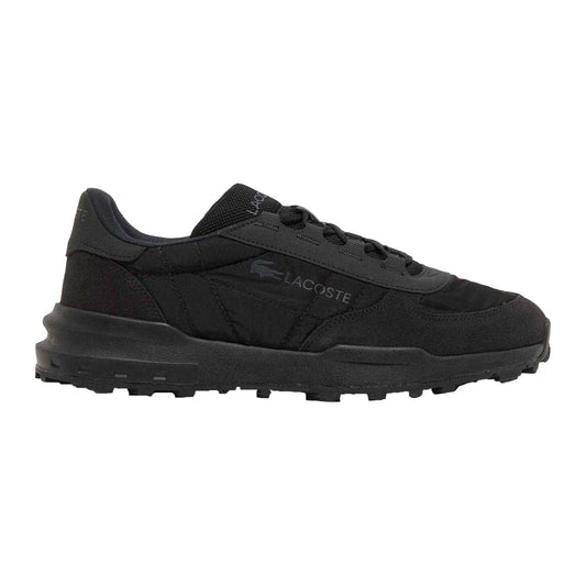 Black - Front - Lacoste Mens Elite Actevo Suede Shoes