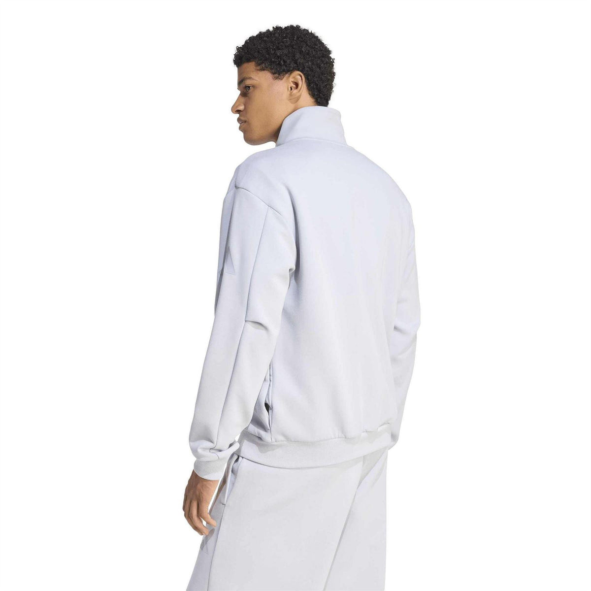 Silver - Back - Adidas Mens Relaxed Fit Track Top
