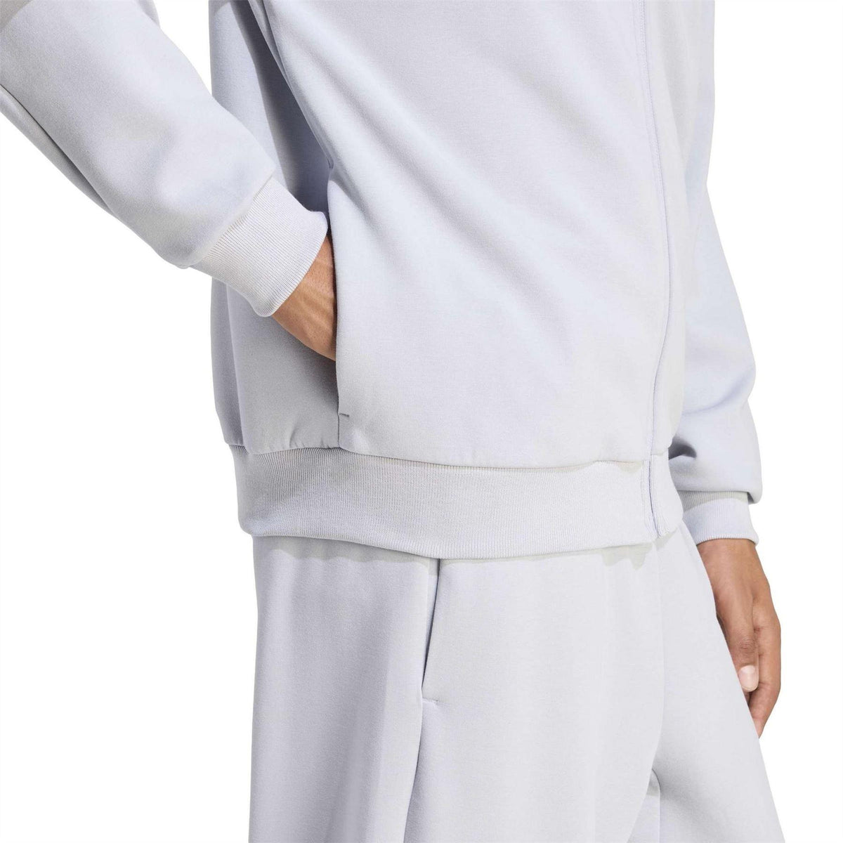 Silver - Lifestyle - Adidas Mens Relaxed Fit Track Top