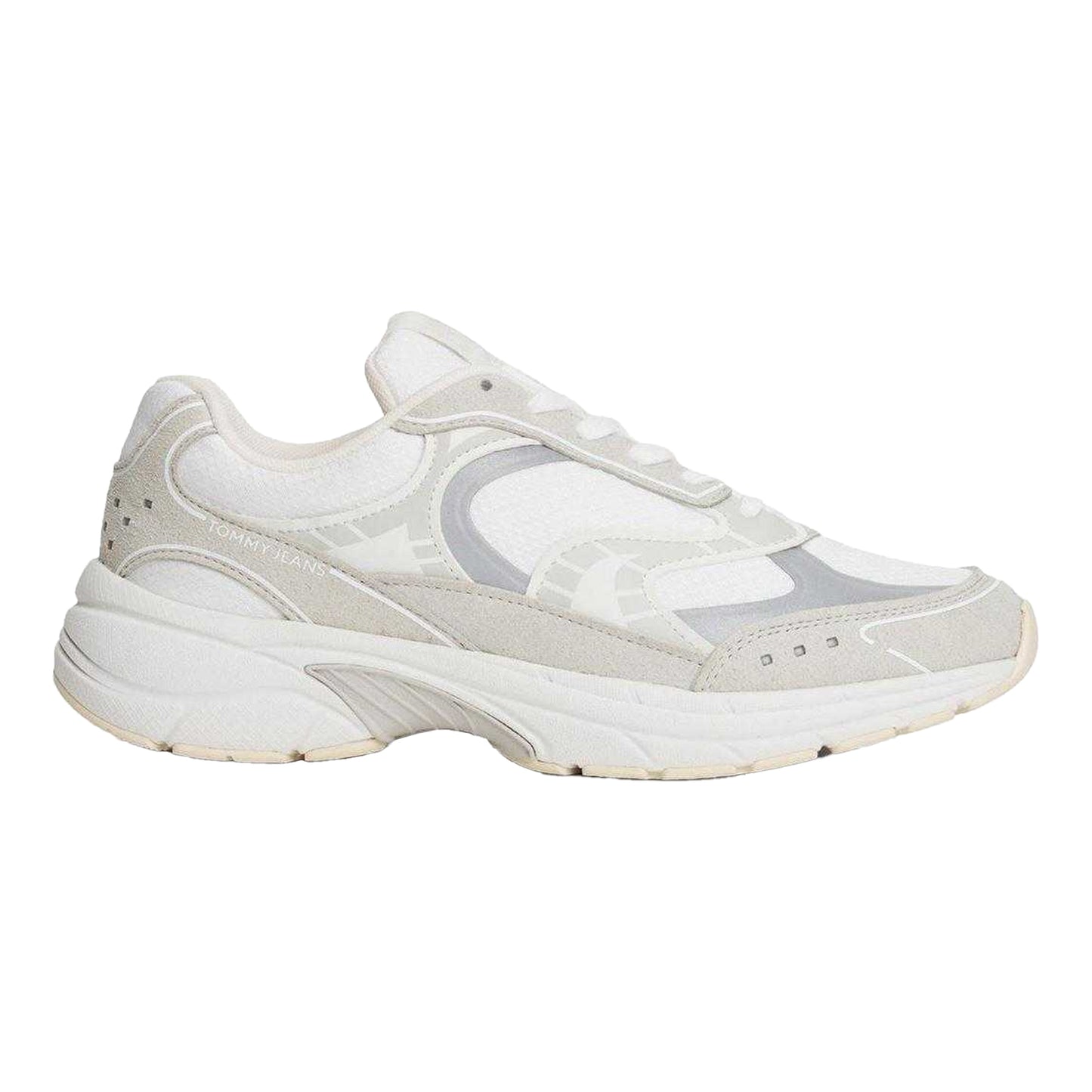 Ecru - Front - Tommy Jeans Womens-Ladies Archive Trainers