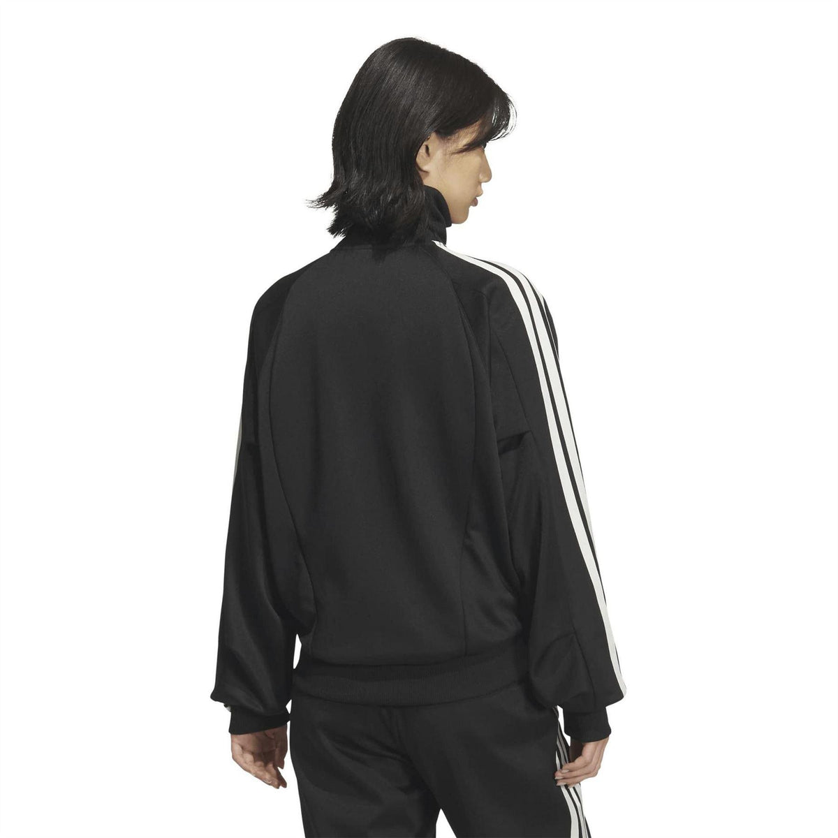 Black-Off White - Back - Adidas Mens Relaxed Fit Track Top