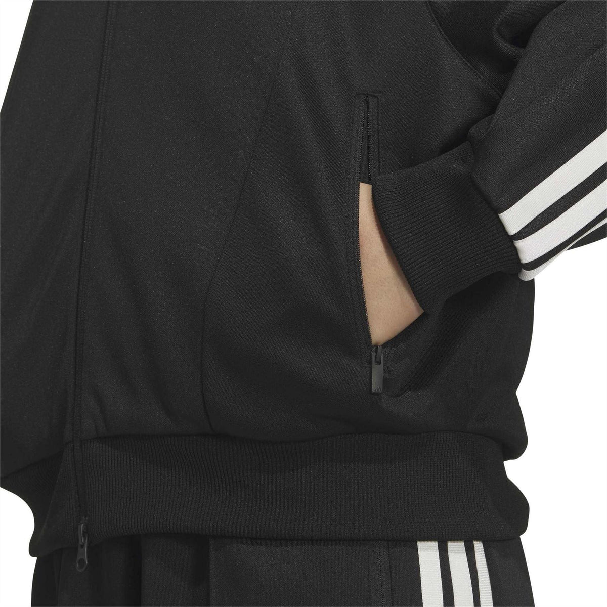 Black-Off White - Lifestyle - Adidas Mens Relaxed Fit Track Top