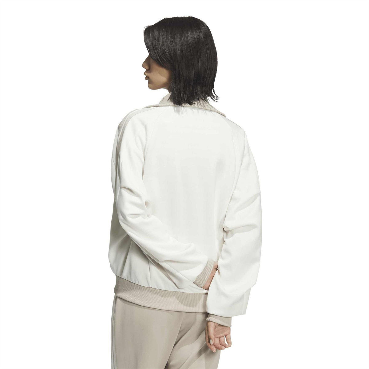 Off White - Back - Adidas Mens Relaxed Fit Track Top