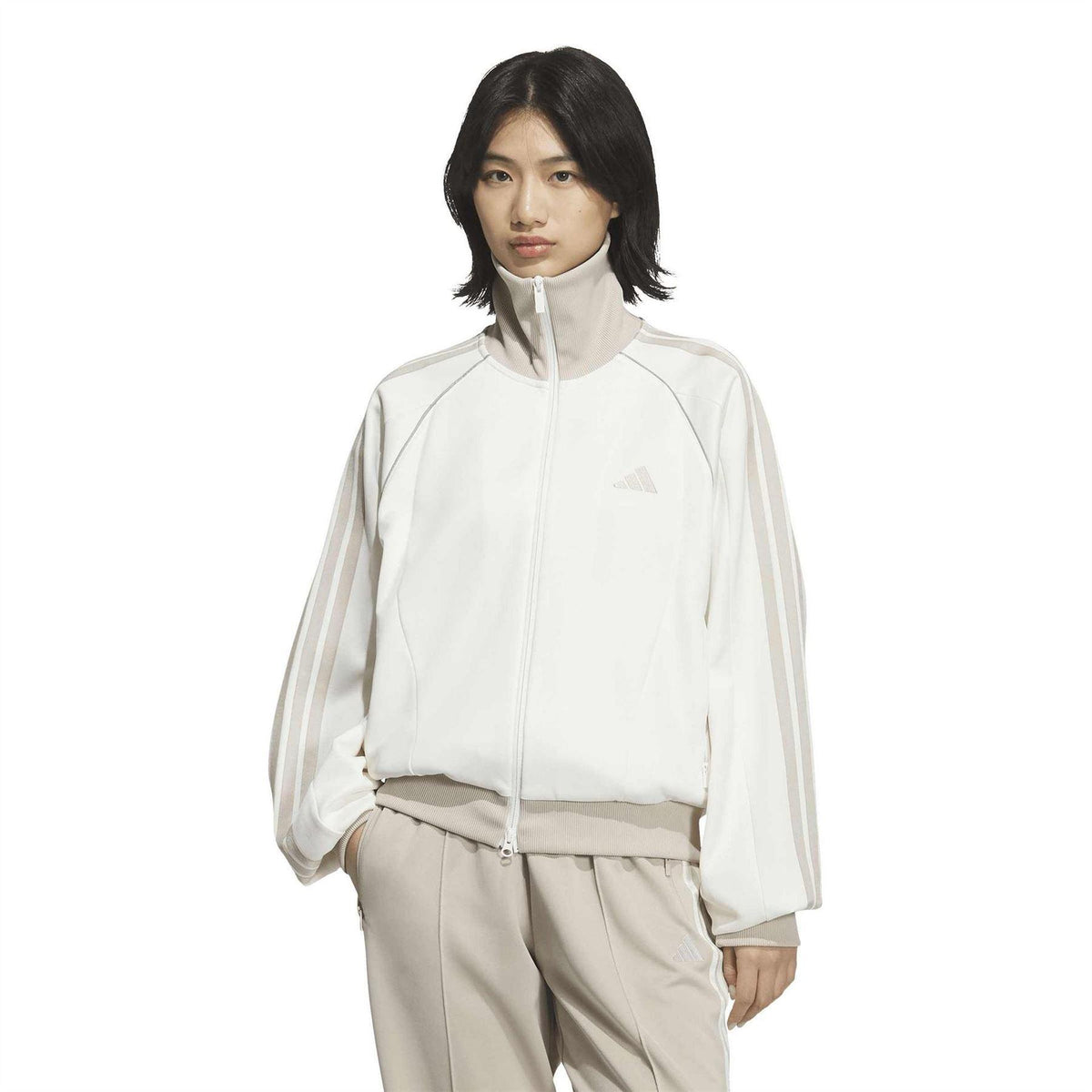 Off White - Pack Shot - Adidas Mens Relaxed Fit Track Top