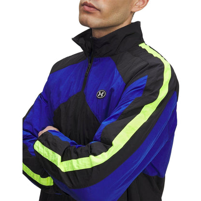 Black - Side - Under Armour Mens Colour Block Track Jacket
