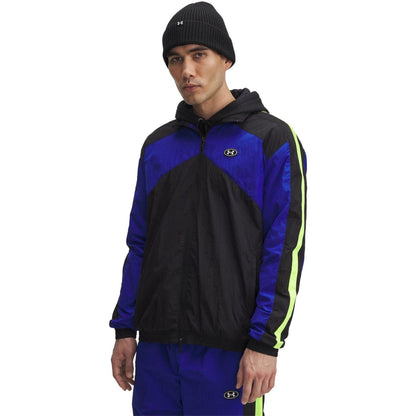 Black - Front - Under Armour Mens Colour Block Track Jacket
