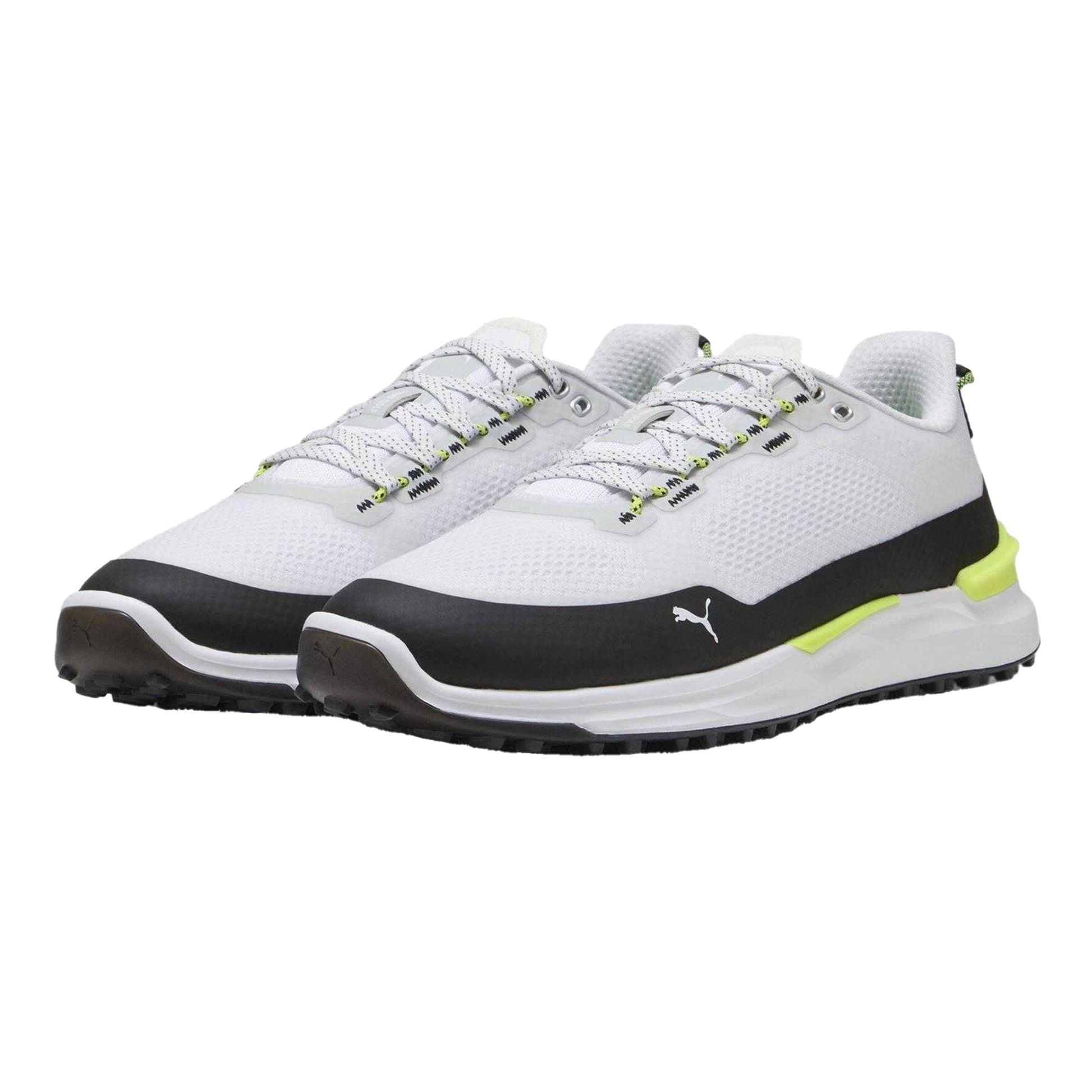 White-Black-Yellow - Pack Shot - Puma Mens Ignite Elevate X Flat Golf Shoes