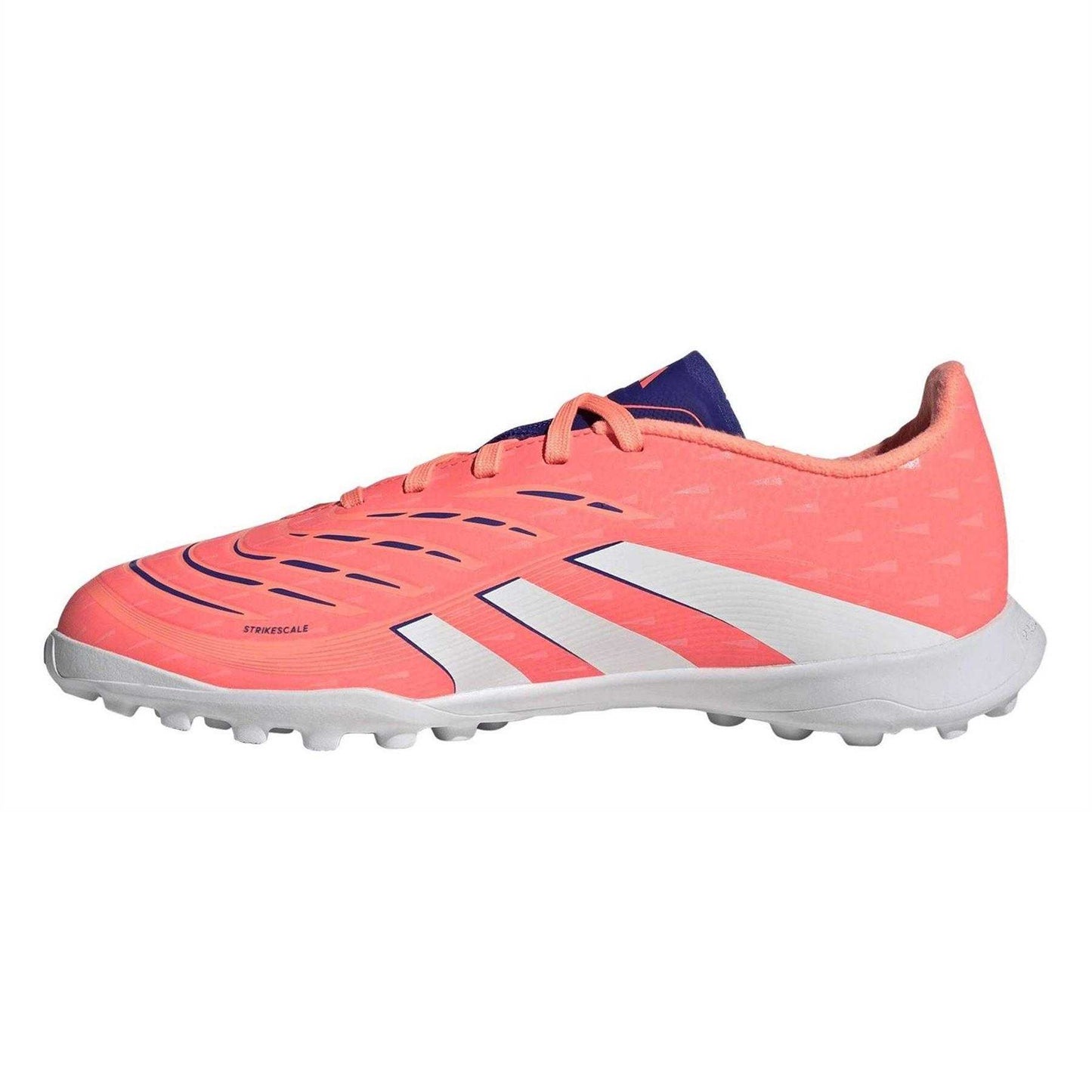 Coral - Side - Adidas Childrens-Kids Predator League 3 Stripes Football Boots