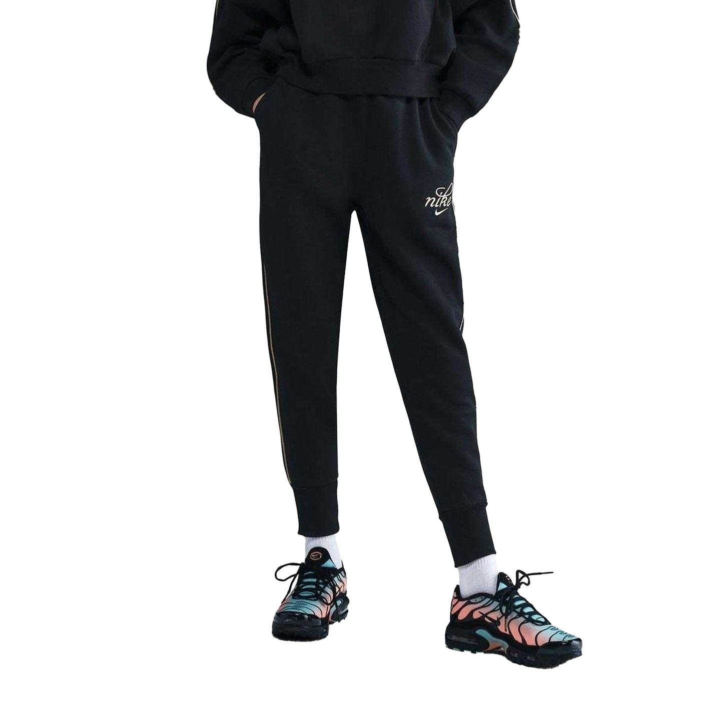 Black - Front - Nike Girls NSW Fleece Joggers