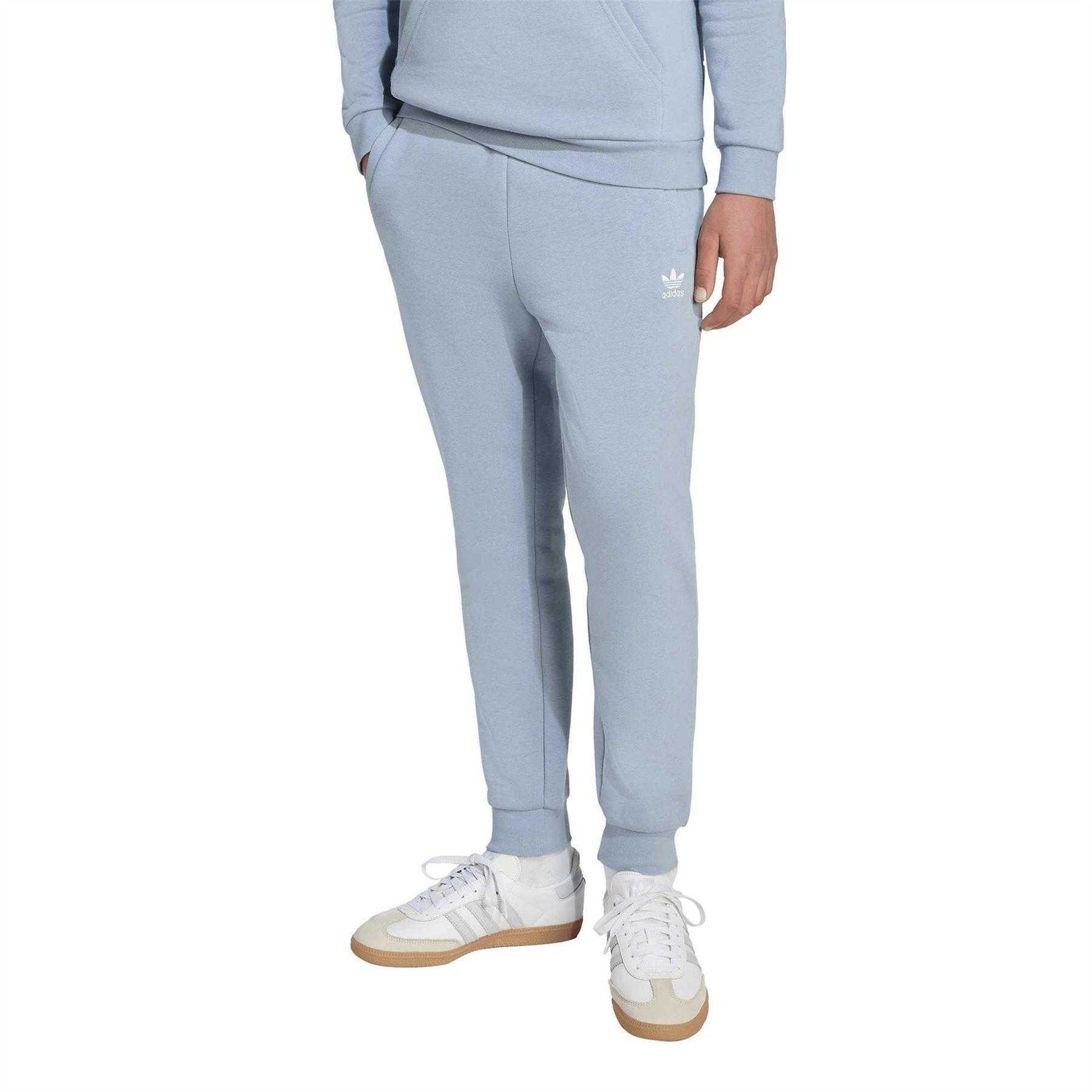 Blue - Side - Adidas Childrens-Kids Embroidered Pull-On Joggers