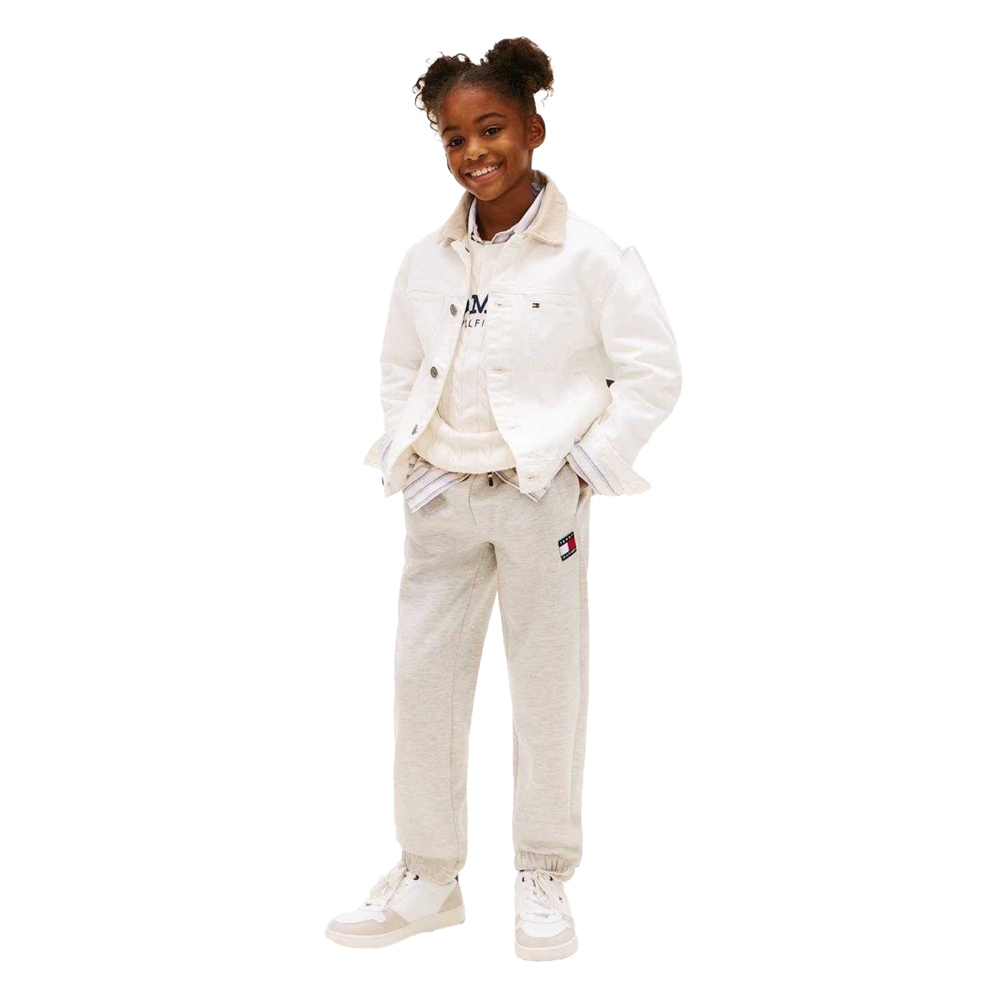 Light Grey - Pack Shot - Tommy Hilfiger Childrens-Kids Heritage Joggers