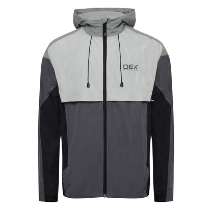 Charcoal-Grey - Front - OEX Mens Repel 2.0 Colour Block Waterproof Track Jacket