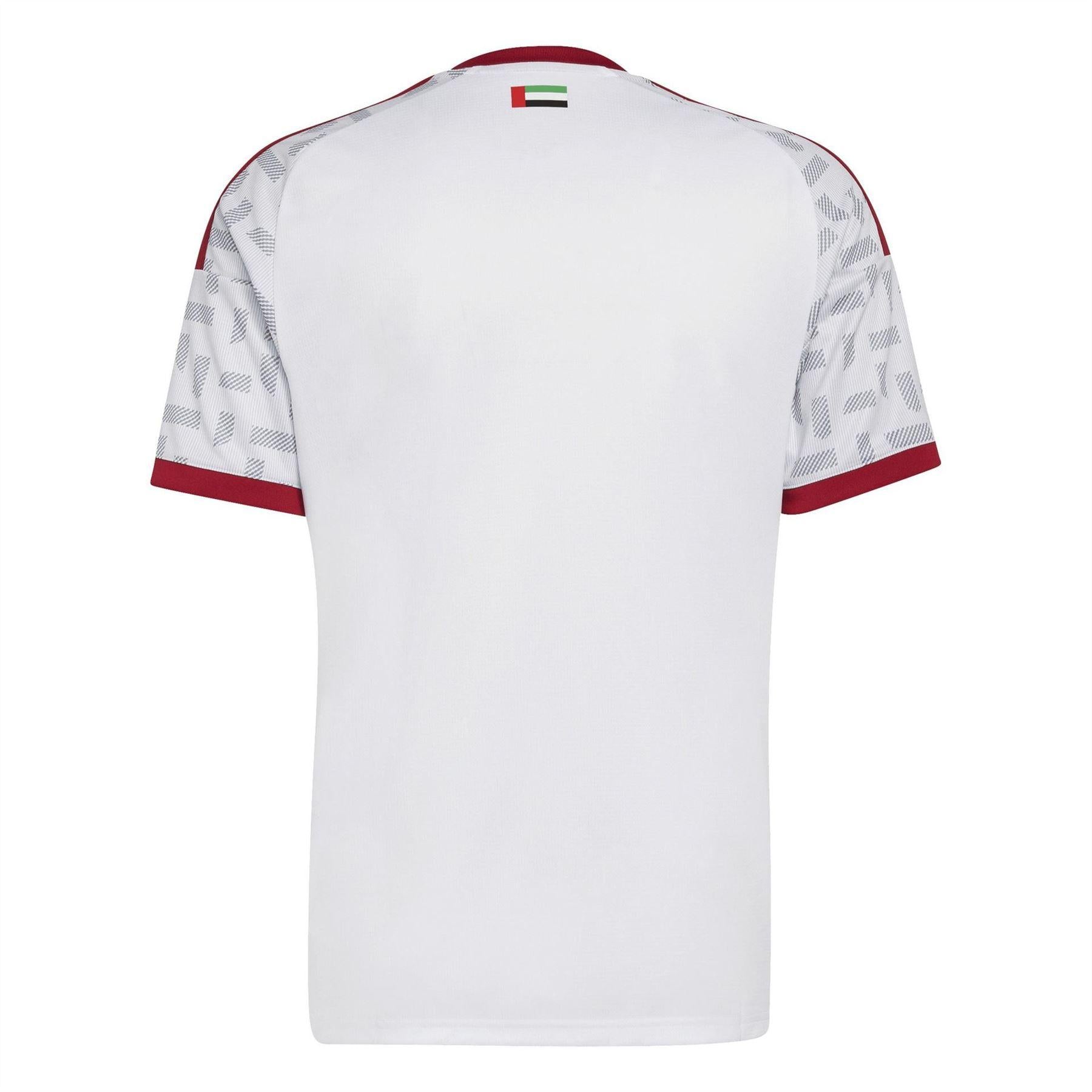 White-Red - Back - Adidas Mens 2026 UAE FA Home Shirt