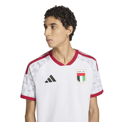 White-Red - Side - Adidas Mens 2026 UAE FA Home Shirt