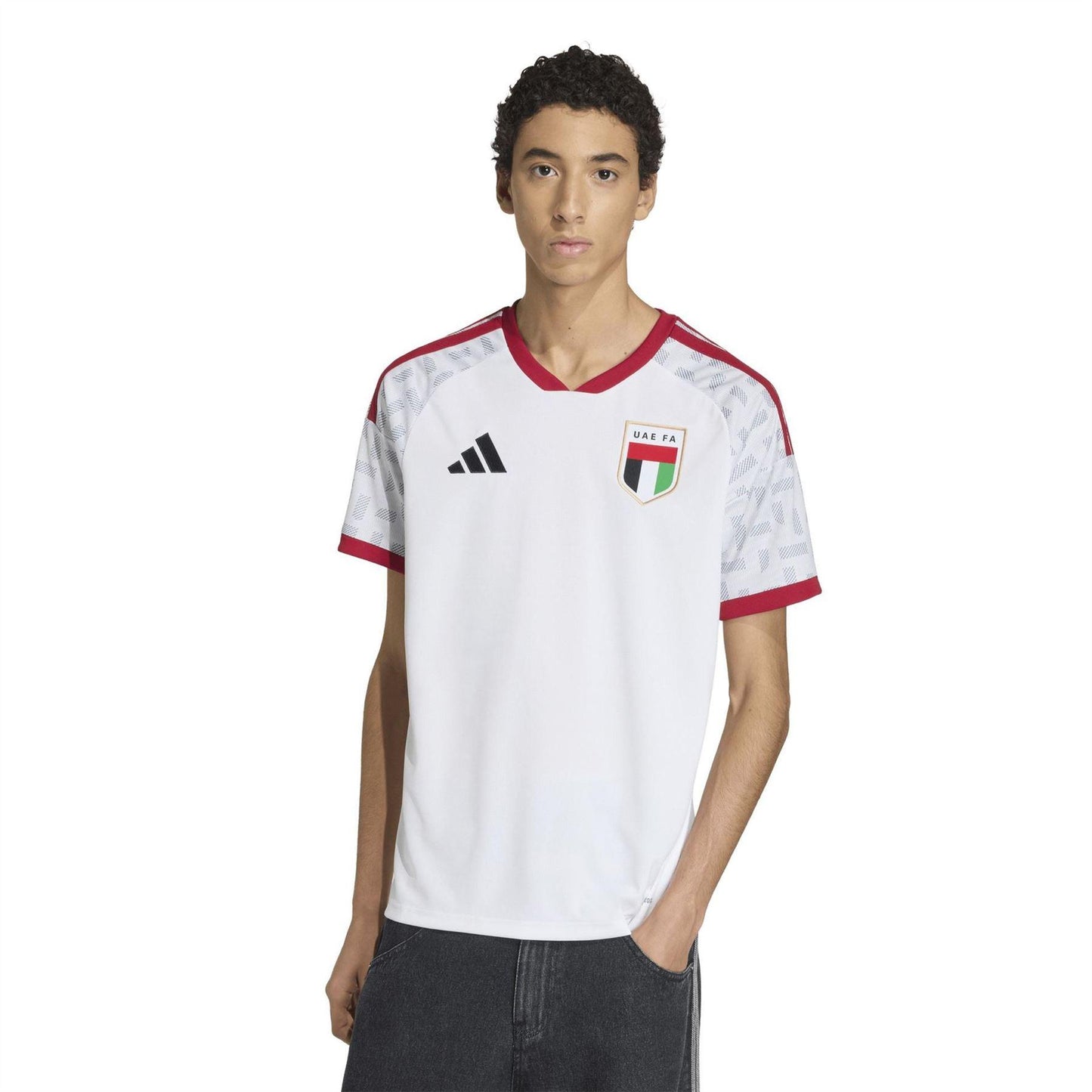 White-Red - Lifestyle - Adidas Mens 2026 UAE FA Home Shirt