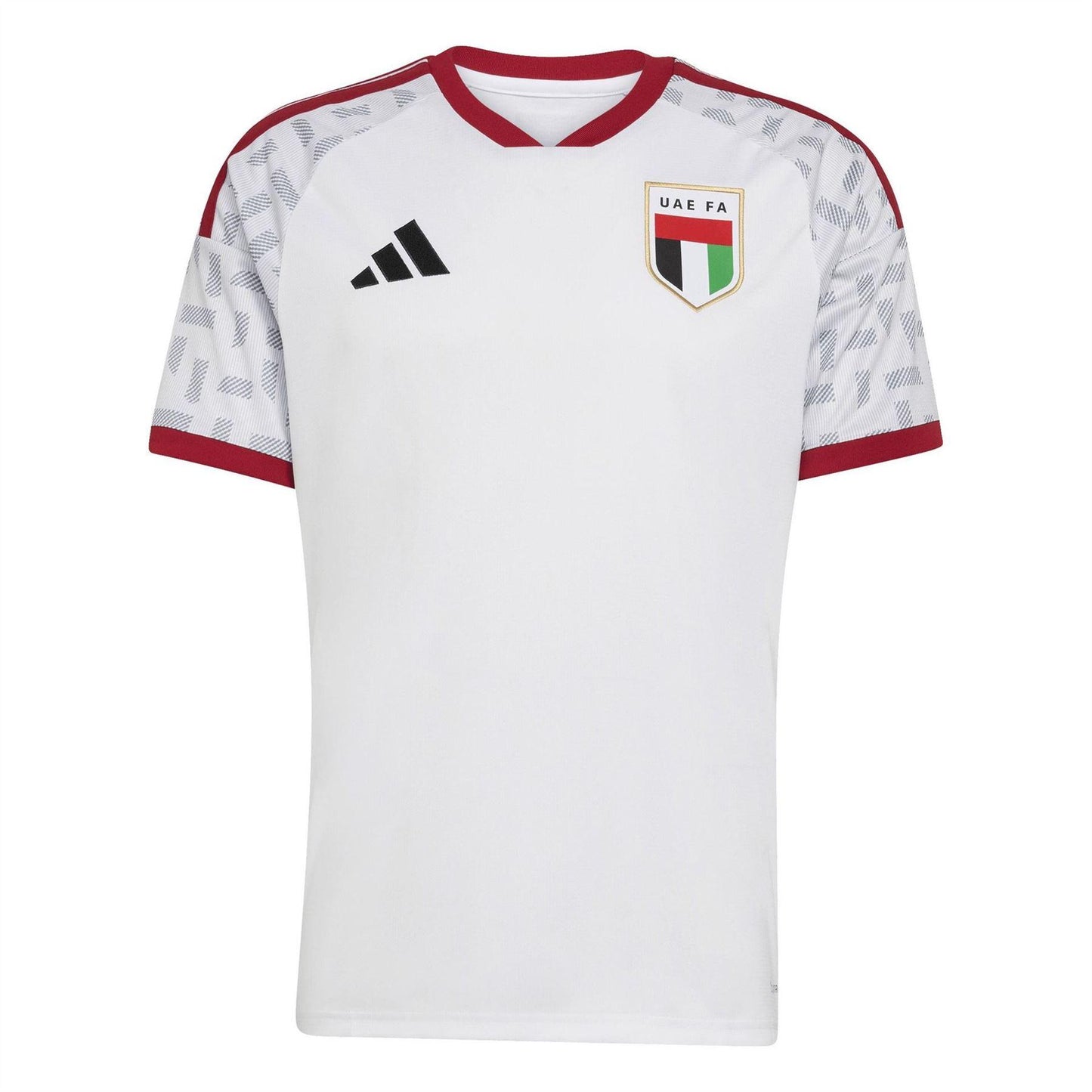 White-Red - Front - Adidas Mens 2026 UAE FA Home Shirt