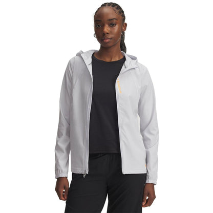Graystone - Front - Under Armour Womens-Ladies Outrun Storm Hooded Jacket