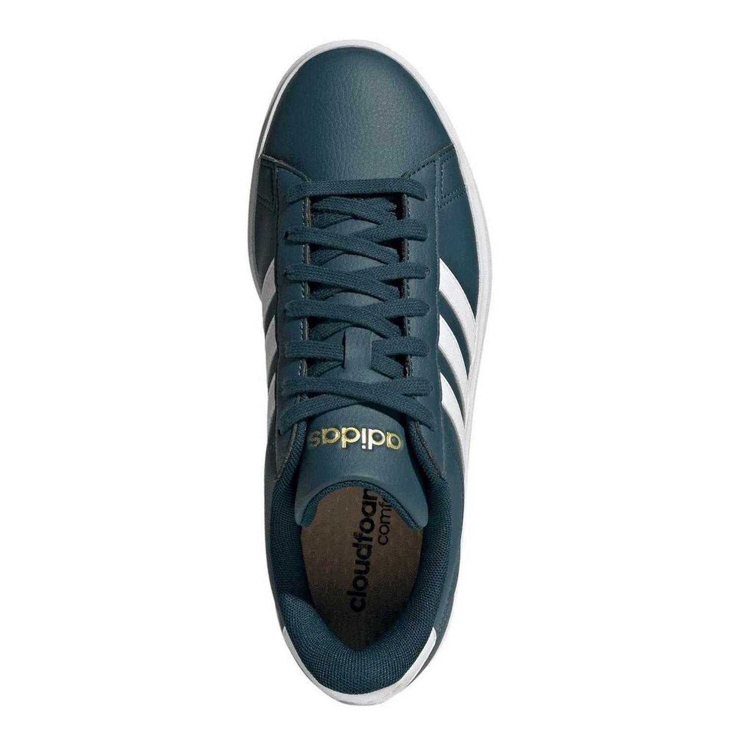 Blue - Side - Adidas Womens-Ladies Grand Court 2.0 3 Stripes Cloudfoam Trainers