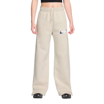 Chalk-White - Front - Nike Womens-Ladies Fleece Joggers