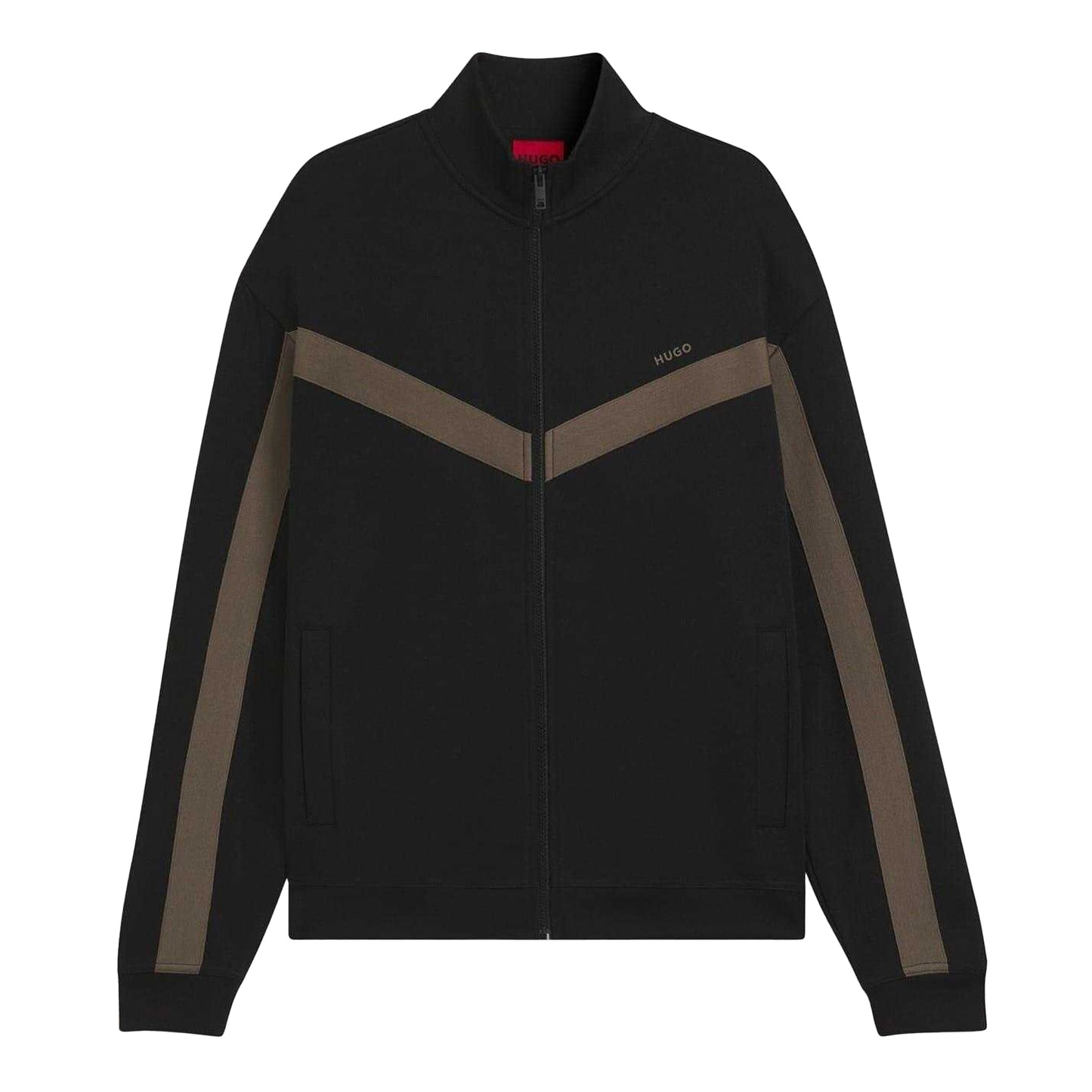 Black - Front - Hugo Mens Darti Tracksuit Top