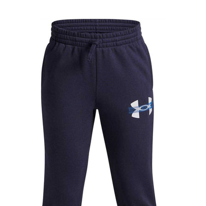 Washed Navy - Side - Under Armour Childrens-Kids Rival Joggers
