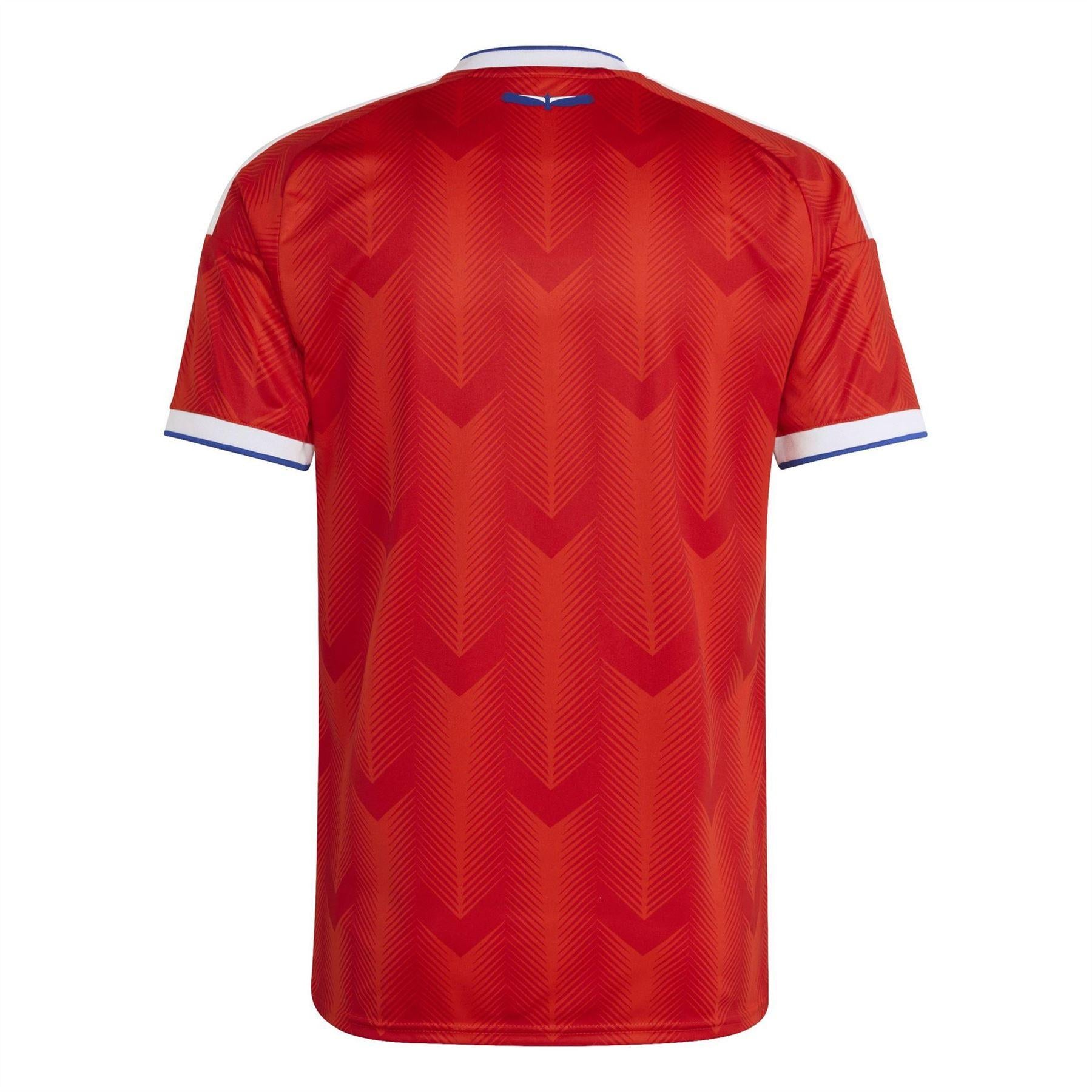 Red-White - Back - Adidas Mens World Cup 2026 Chile FA Home Shirt