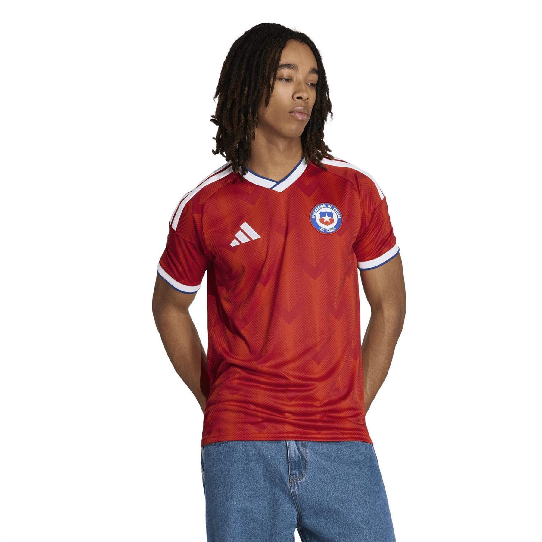Red-White - Lifestyle - Adidas Mens World Cup 2026 Chile FA Home Shirt