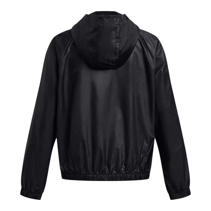 Black - Back - Under Armour Womens-Ladies Athletic Sports Windbreaker