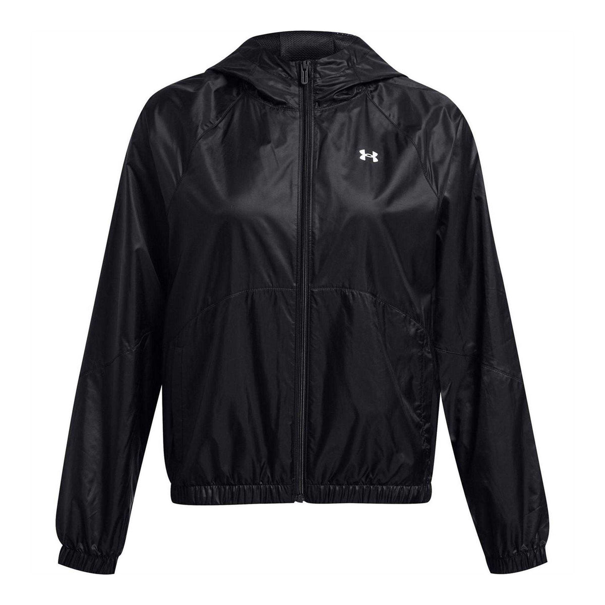 Black - Front - Under Armour Womens-Ladies Athletic Sports Windbreaker