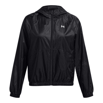 Black - Front - Under Armour Womens-Ladies Athletic Sports Windbreaker