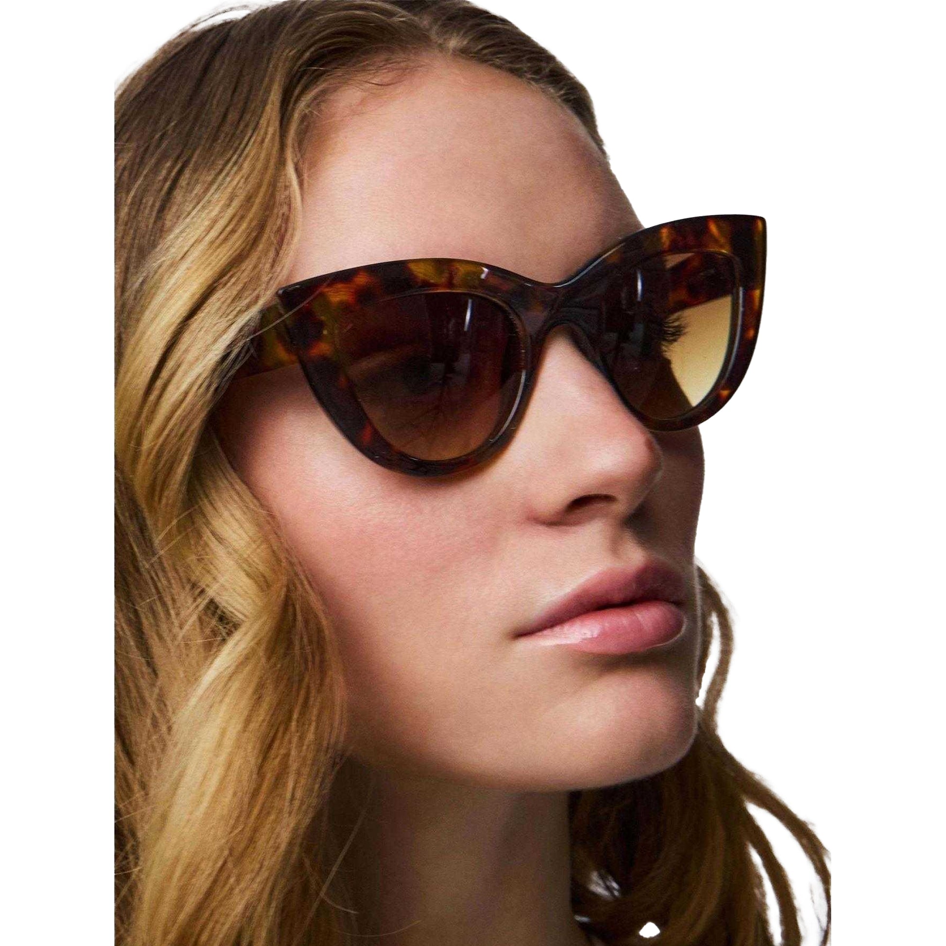Brown - Lifestyle - Pieces Womens-Ladies Donai Tortoise Shell Sunglasses