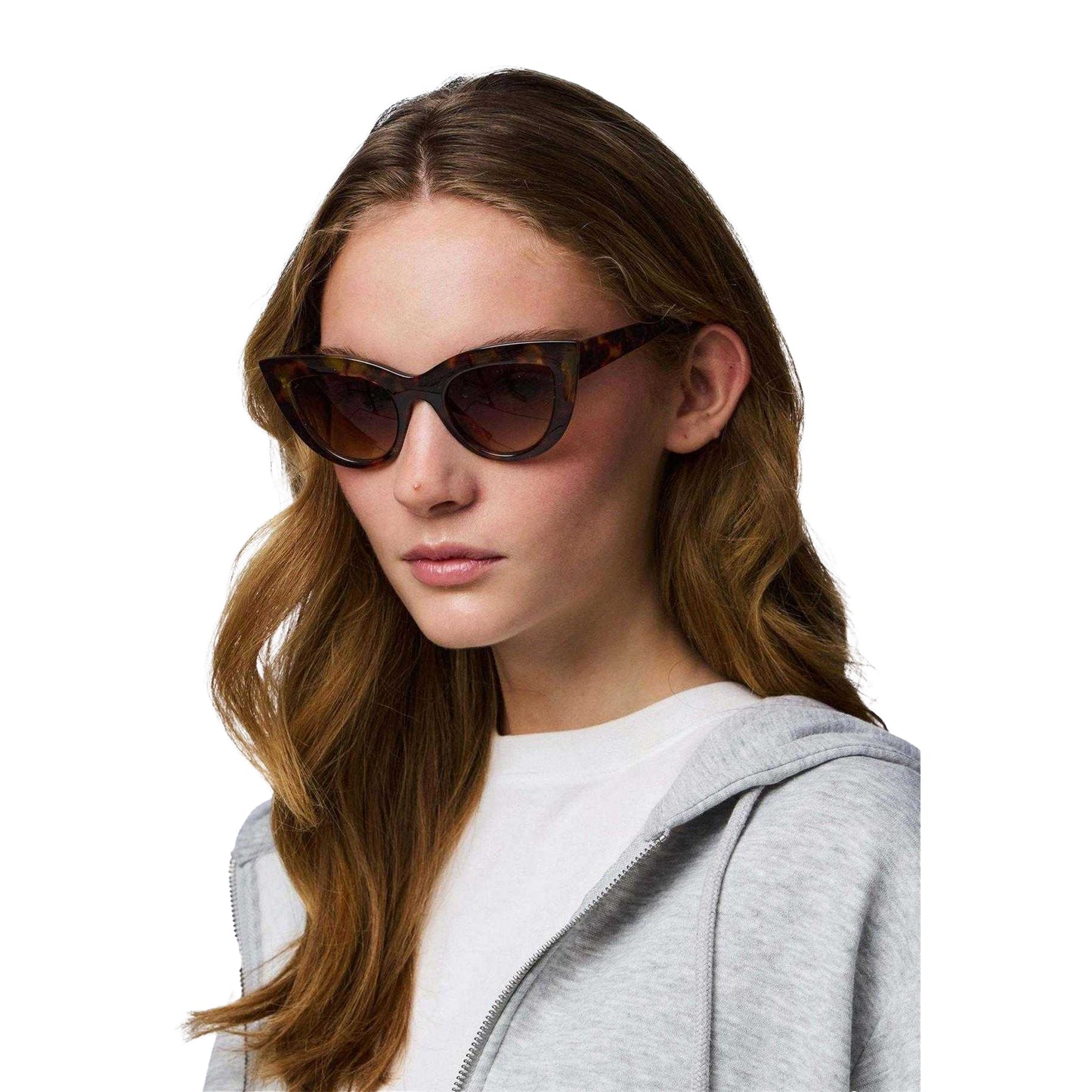 Brown - Pack Shot - Pieces Womens-Ladies Donai Tortoise Shell Sunglasses