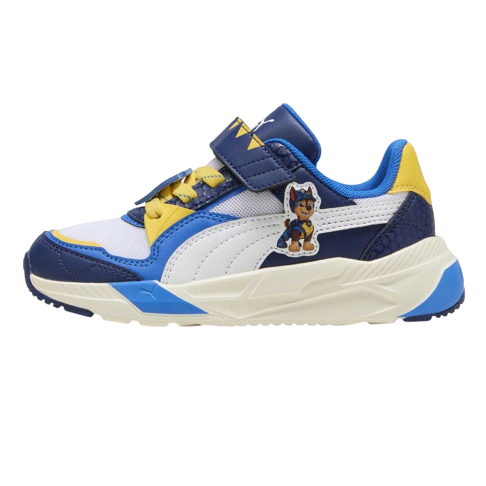 Blue-White-Yellow - Back - Puma Childrens-Kids Paw Patrol Trainers