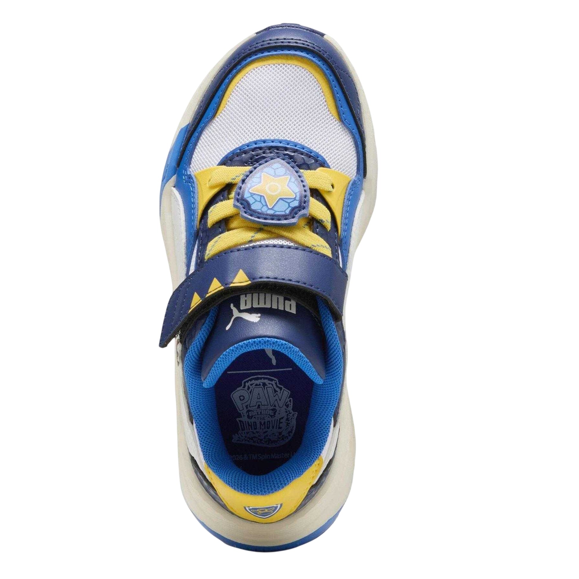 Blue-White-Yellow - Side - Puma Childrens-Kids Paw Patrol Trainers