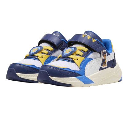 Blue-White-Yellow - Pack Shot - Puma Childrens-Kids Paw Patrol Trainers