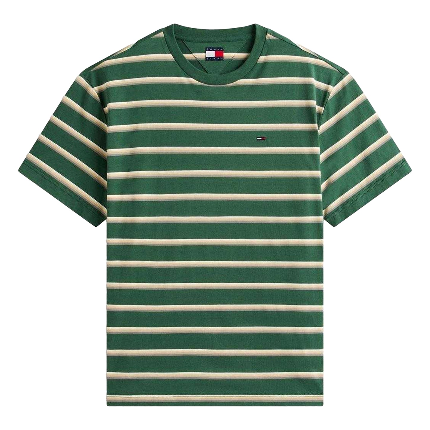 Pine - Front - Tommy Jeans Mens Striped T-Shirt