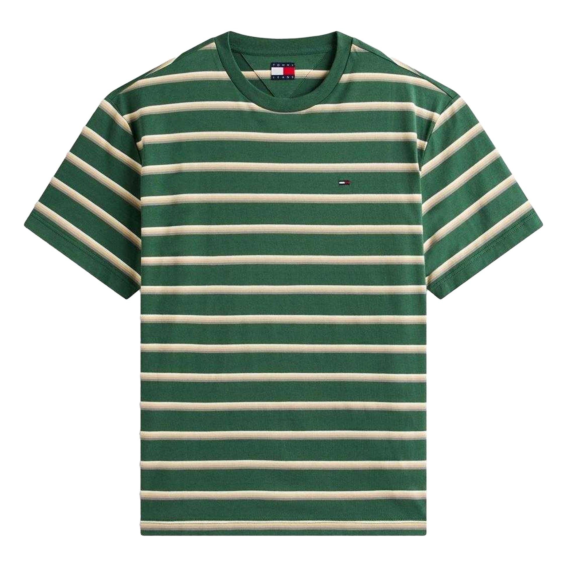 Pine - Front - Tommy Jeans Mens Striped T-Shirt