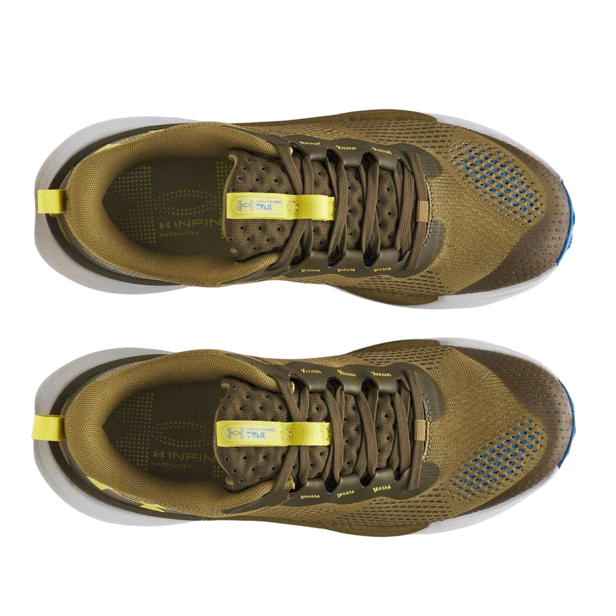Green - Side - Under Armour Womens-Ladies Infinite Pro Low Cut Shoes